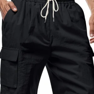 Men’s Linen Workwear Shorts Loose Sporty Casual Multi Pocket Pants