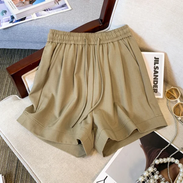 Summer Cotton Linen Oversize High Waist Casual Shorts Women - Image 4