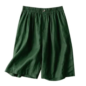 Plus Size Wide Leg Cotton Shorts For Women Casual Comfort