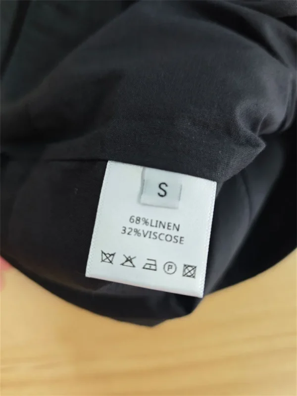 Summer Women High Waist Linen Blend Casual Lady Shorts In 2 Colors - Image 4
