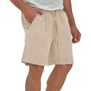 Men's Cotton Linen Beach Shorts Loose Fit Summer Streetwear Fashion Comfort