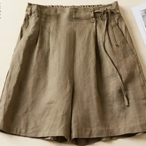 Women Casual Short Pants New Arrival Summer Cotton Linen Loose Shorts