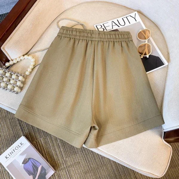 Summer Cotton Linen Oversize High Waist Casual Shorts Women - Image 5
