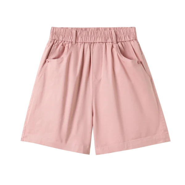 Summer High Waist Cotton Linen Loose Wide Leg Women’s Casual Shorts - Image 6